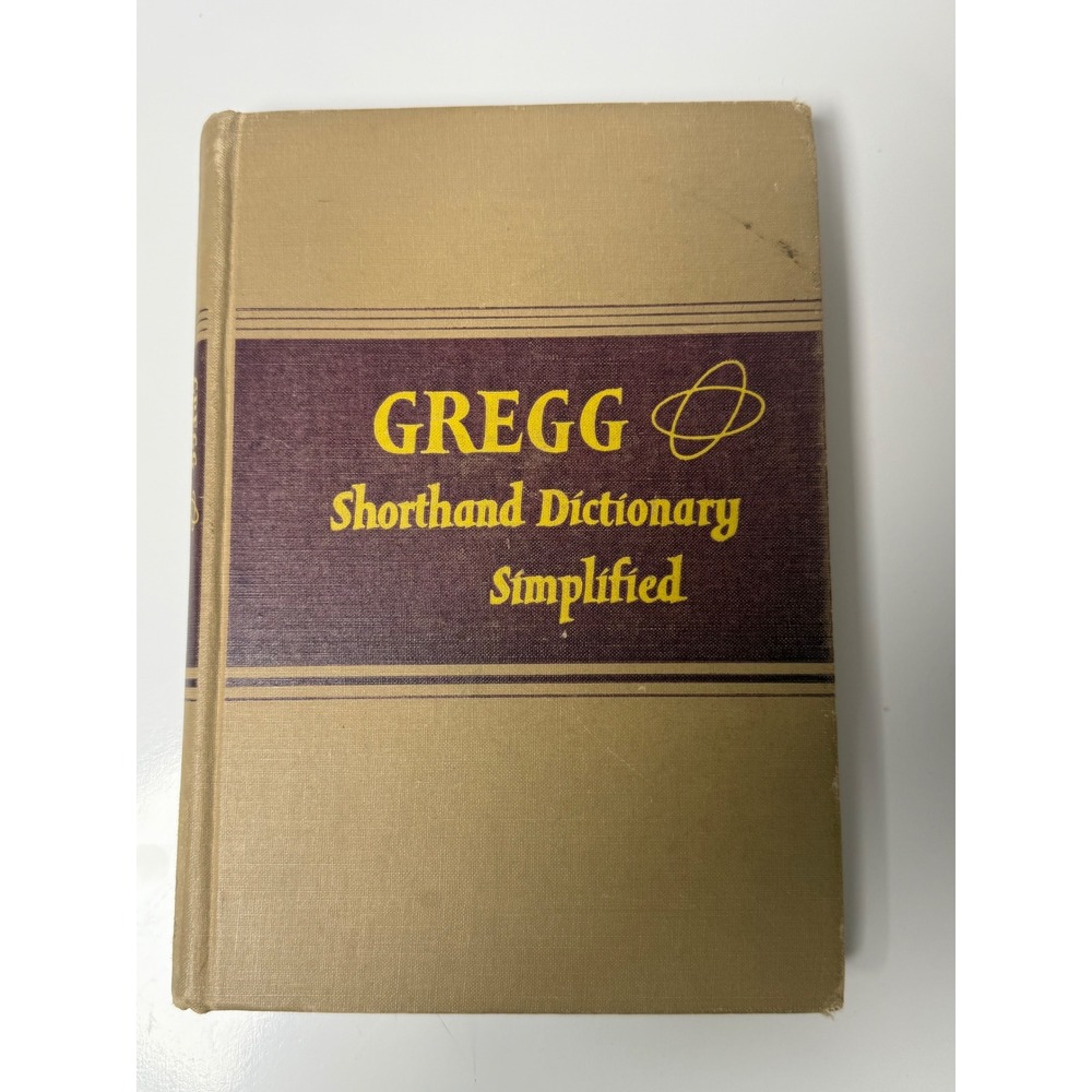 Gregg Shorthand Dictionary Simplified Vintage Hardcover Stenography Reference